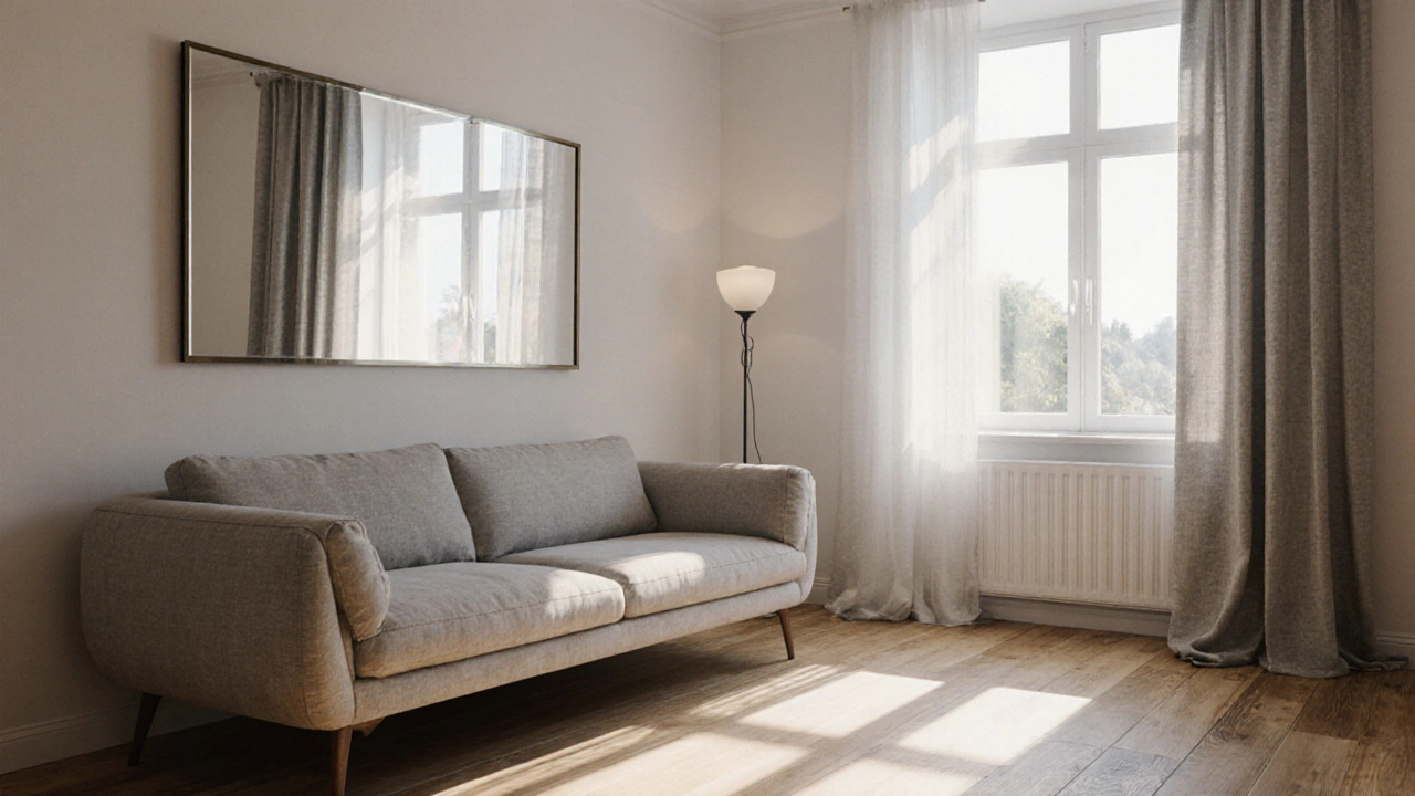 Zrcadla v obývacím pokoji: jak zvětšit prostor a zlepšit osvětlení