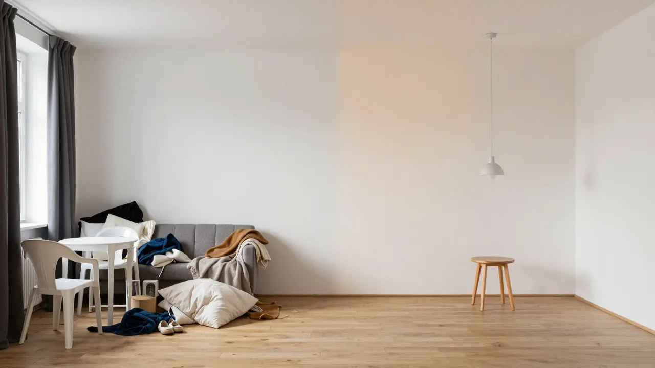 Přechod od chaosu k klidu: před a po transformaci bytu do skandinávského stylu.