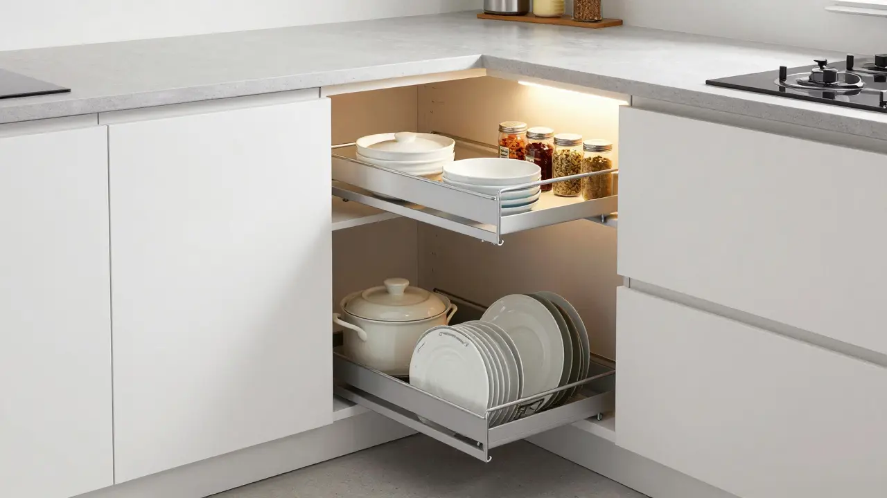 Úložný nábytek do koutů: jak rohové systémy zvětší prostor i v nejmenším bytě