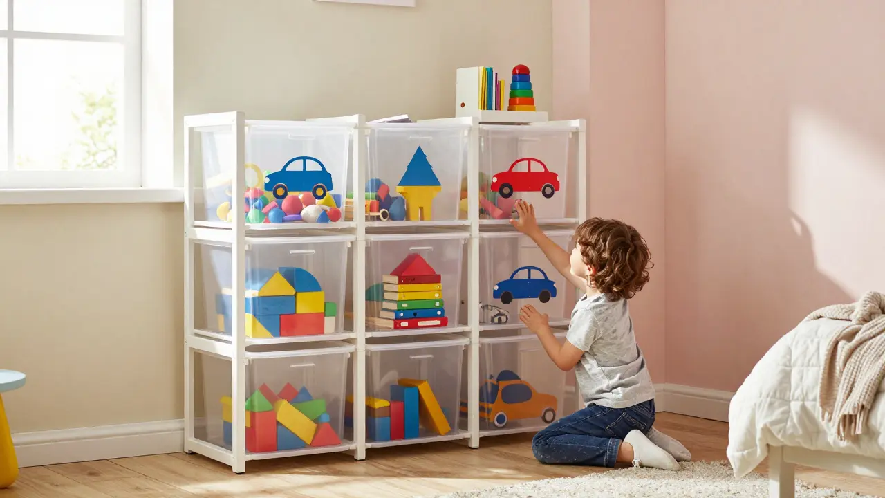 Úložný prostor v dětském pokoji: jak efektivně organizovat hračky