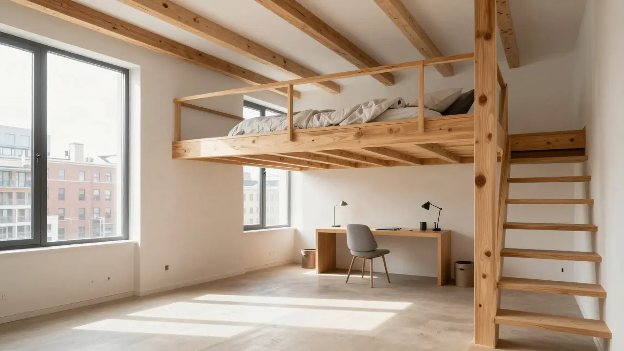 Jak využít výšku místnosti: Loftová patra a chytré police pro více prostoru