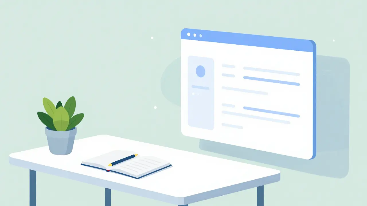 Konceptuální ilustrace čistého prostoru kombinující fyzický a digitální minimalismus